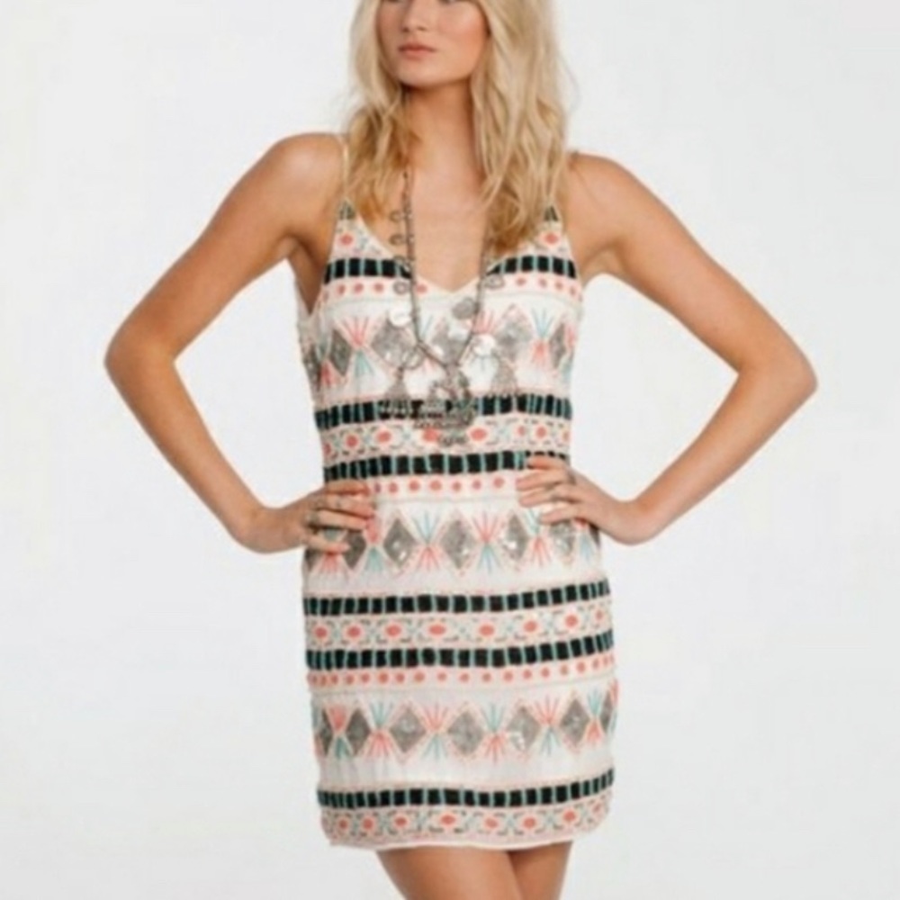 Raga Beaded Mini Dress - Sm
